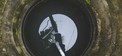 Inside a well