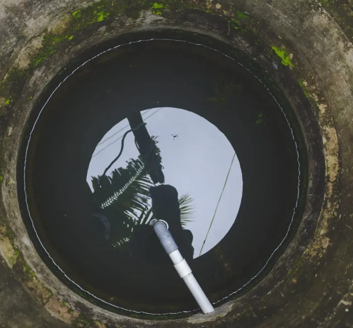 Inside a well